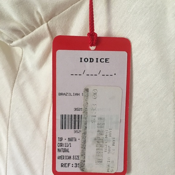 Iodice Brand Plunging Neck Top Natural accents - Picture 7 of 7